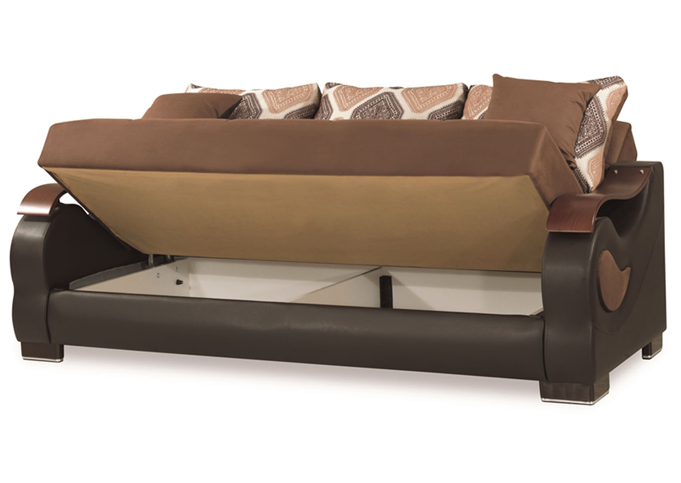 Metroplex Brown Microsuede Sofabed,Ottomanson (Previously Casamode)